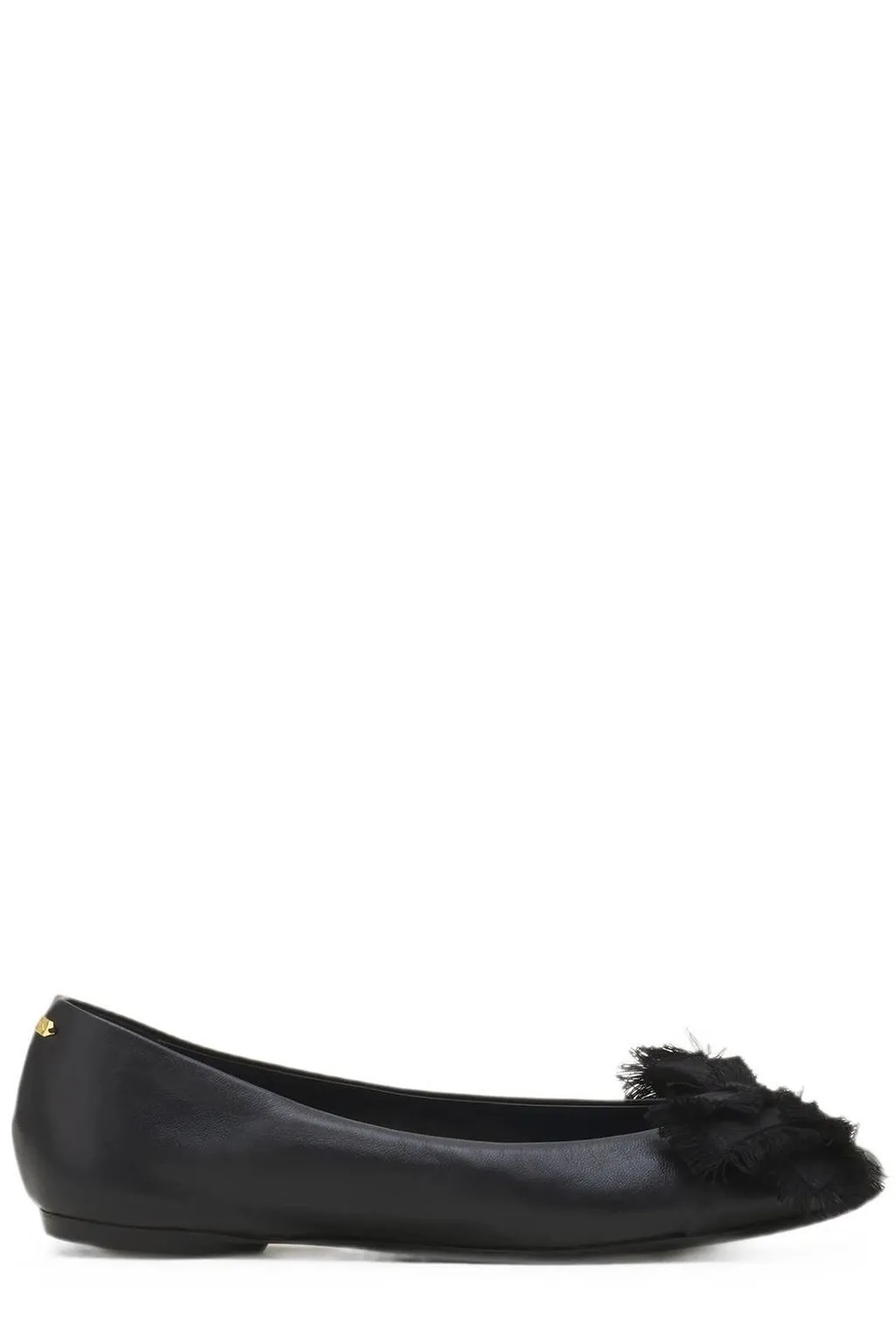 Lanvin Frayed Bow Ballet Flats