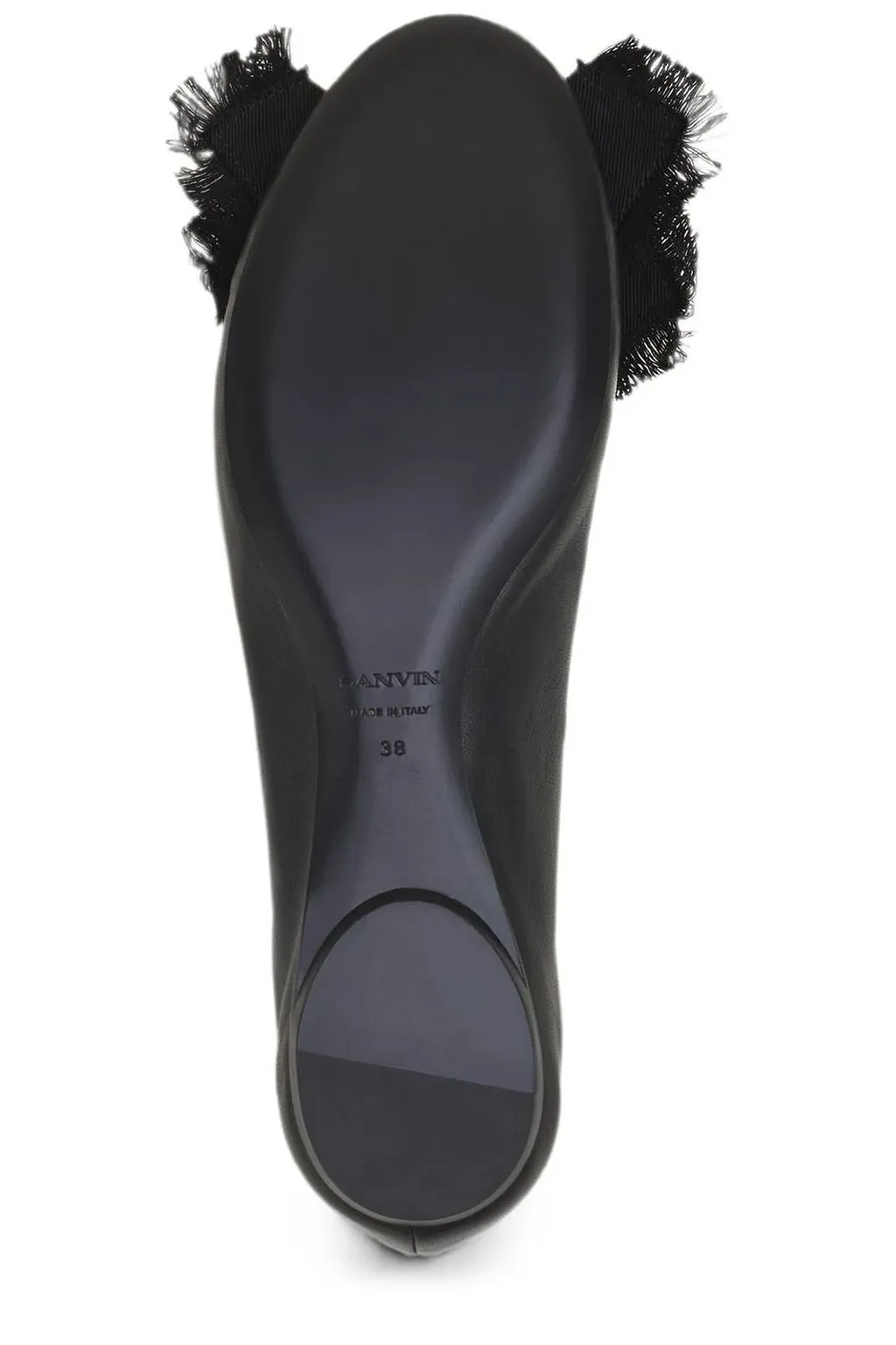 Lanvin Frayed Bow Ballet Flats