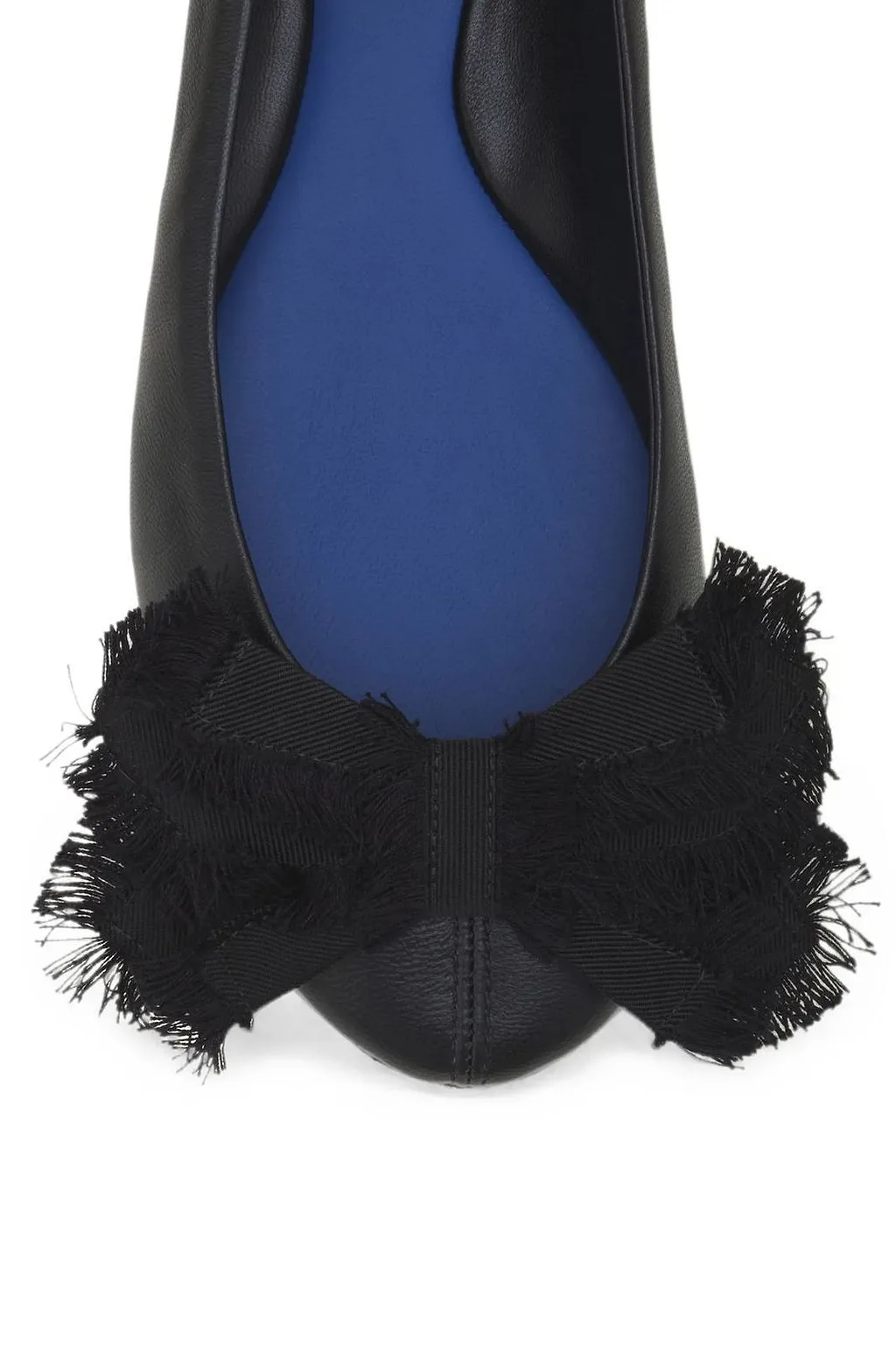 Lanvin Frayed Bow Ballet Flats