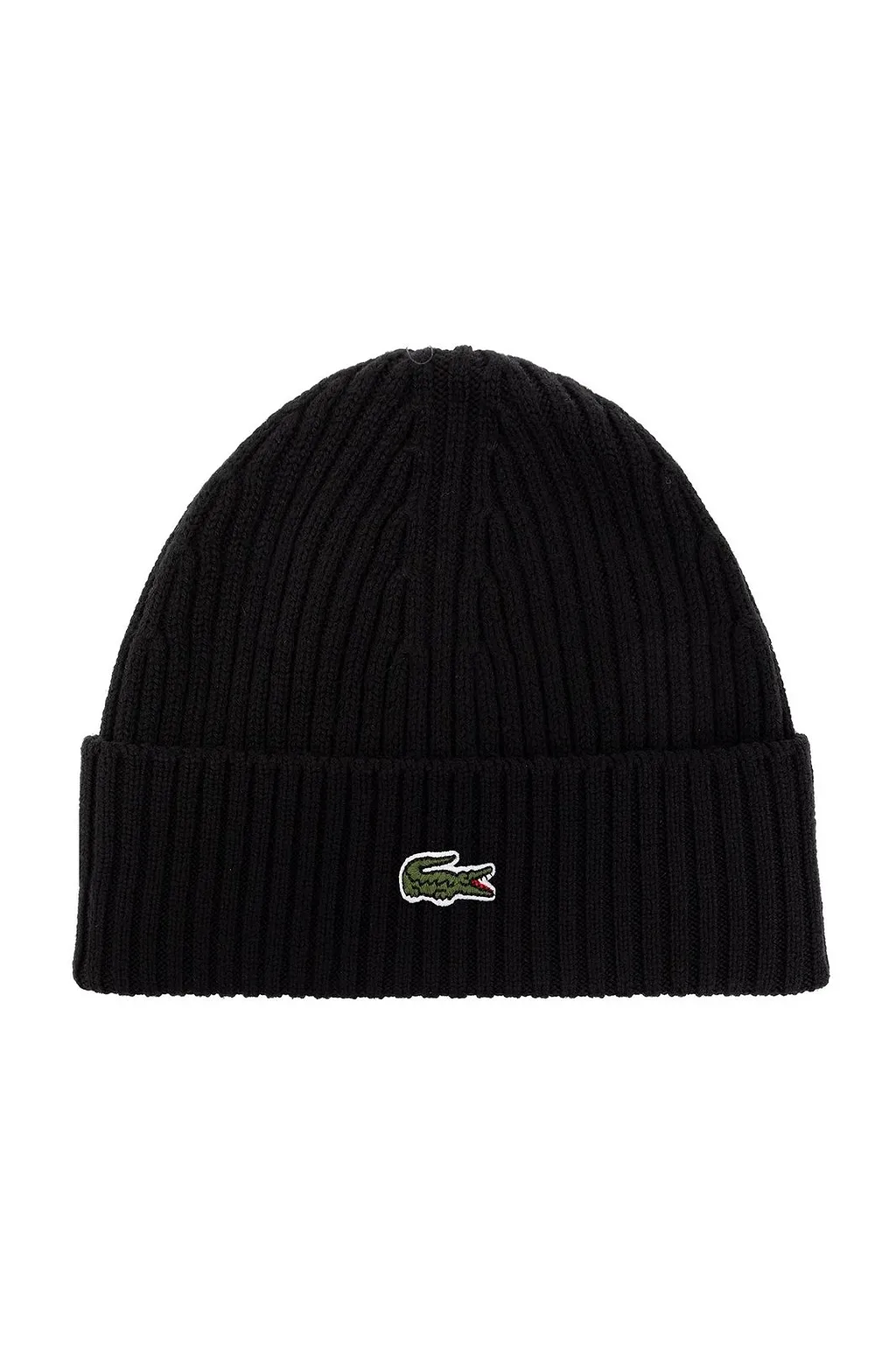 Lacoste Ribbed Logo Beanie Hat