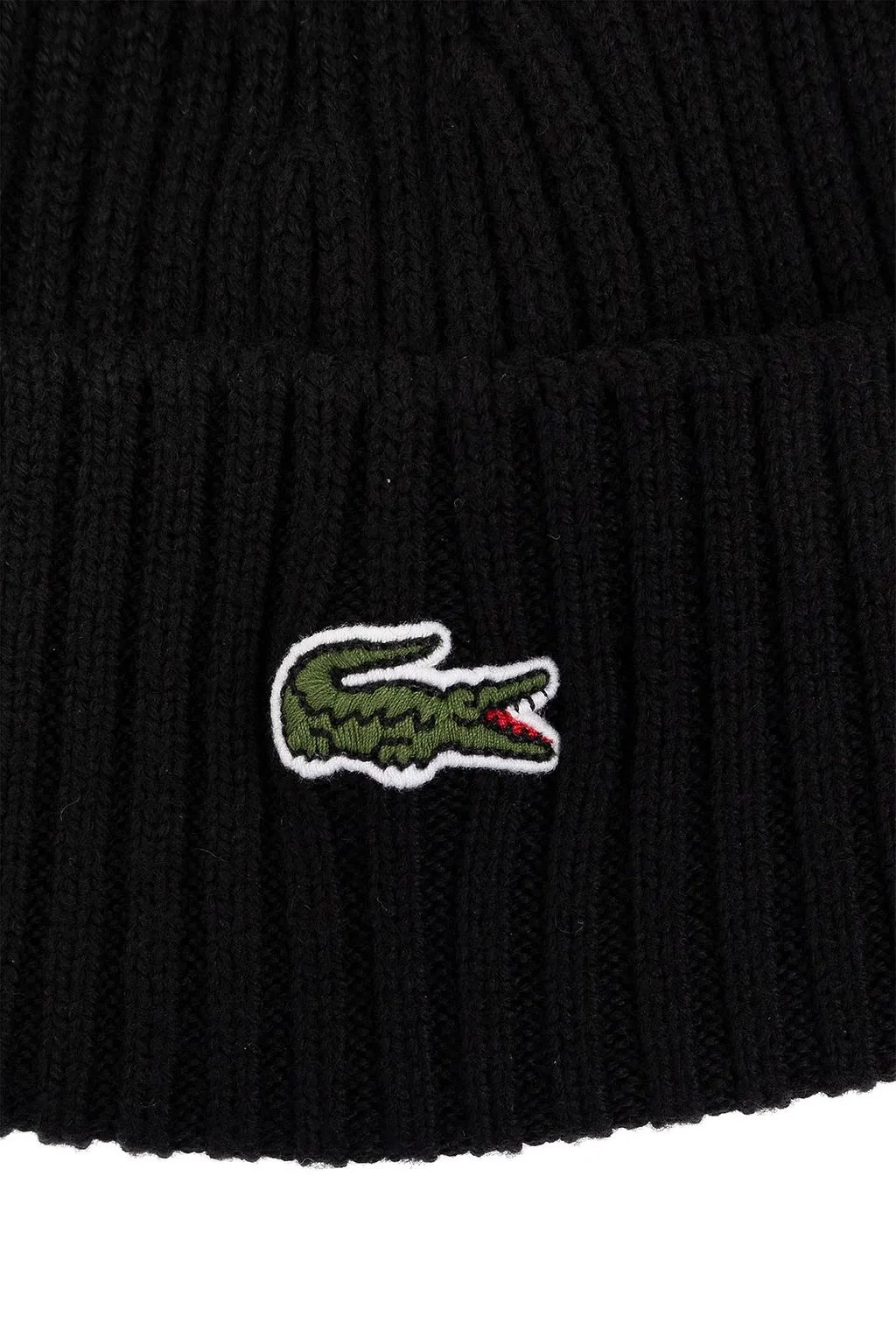 Lacoste Ribbed Logo Beanie Hat