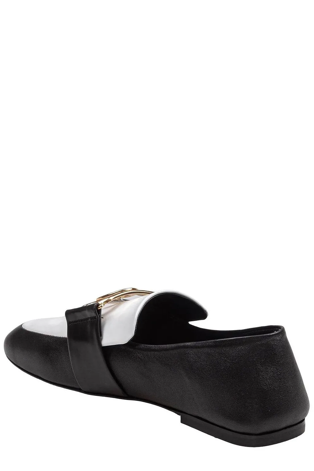 Lanvin Logo-Plaque Square-Toe Loafers