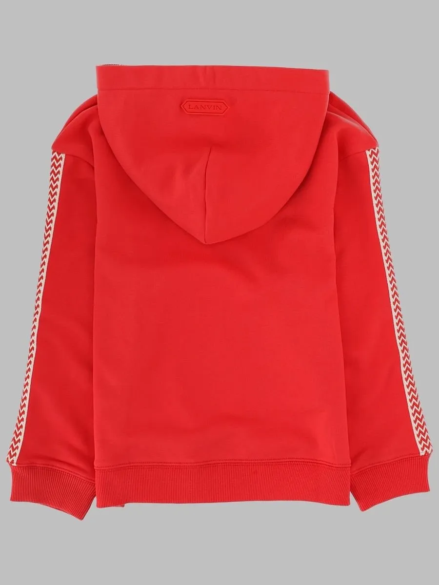 Lanvin Logo Trim Hoodie