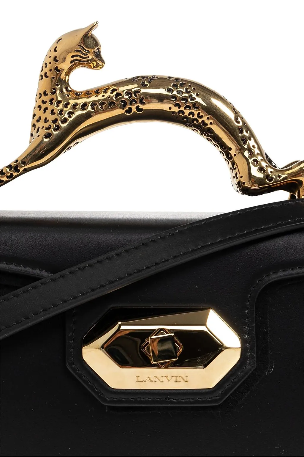 Lanvin Pencil Cat Top Handle Shoulder Bag
