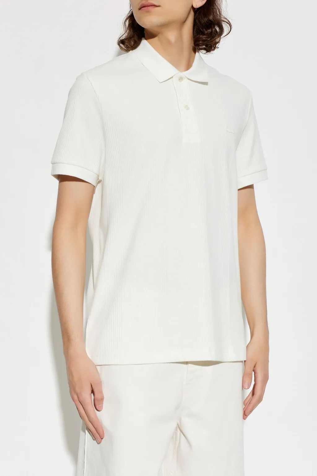 Lacoste Classic Fit Ribbed Knit Polo Shirt