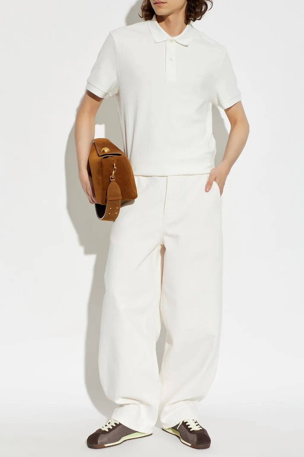 Lacoste Classic Fit Ribbed Knit Polo Shirt