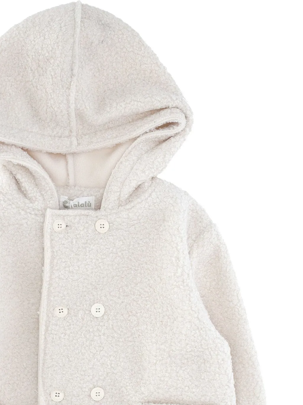 Lalalu Kids Hooded Double-Breasted Coat