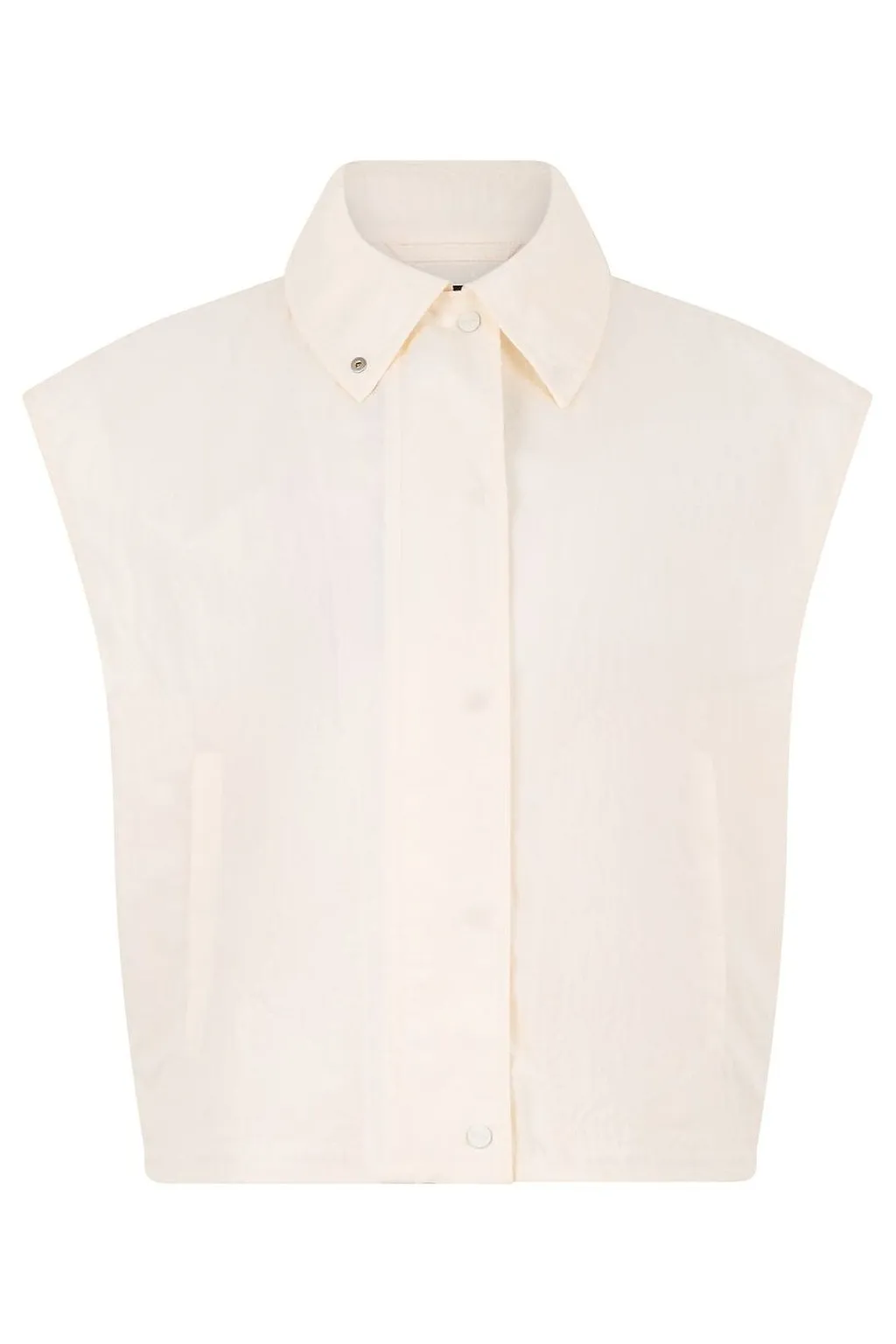 Laminar Cropped Sleeveless Jacket