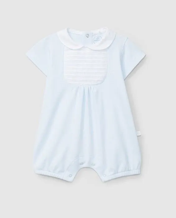 Pleated Collar Romper