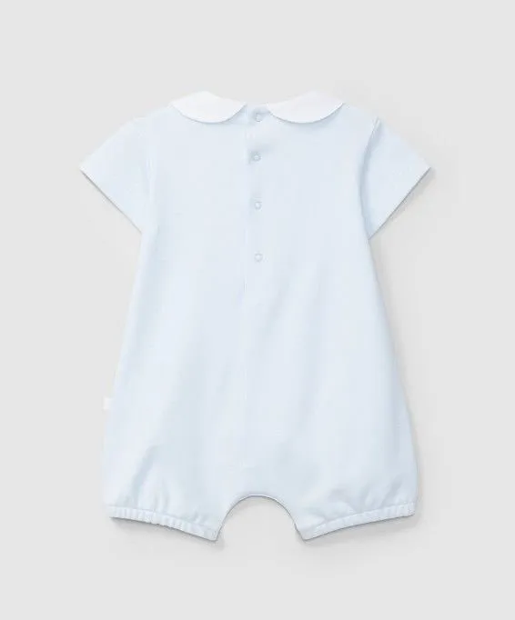 Pleated Collar Romper