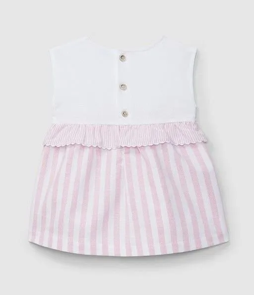 Laranjinha Striped Ruffle Dress