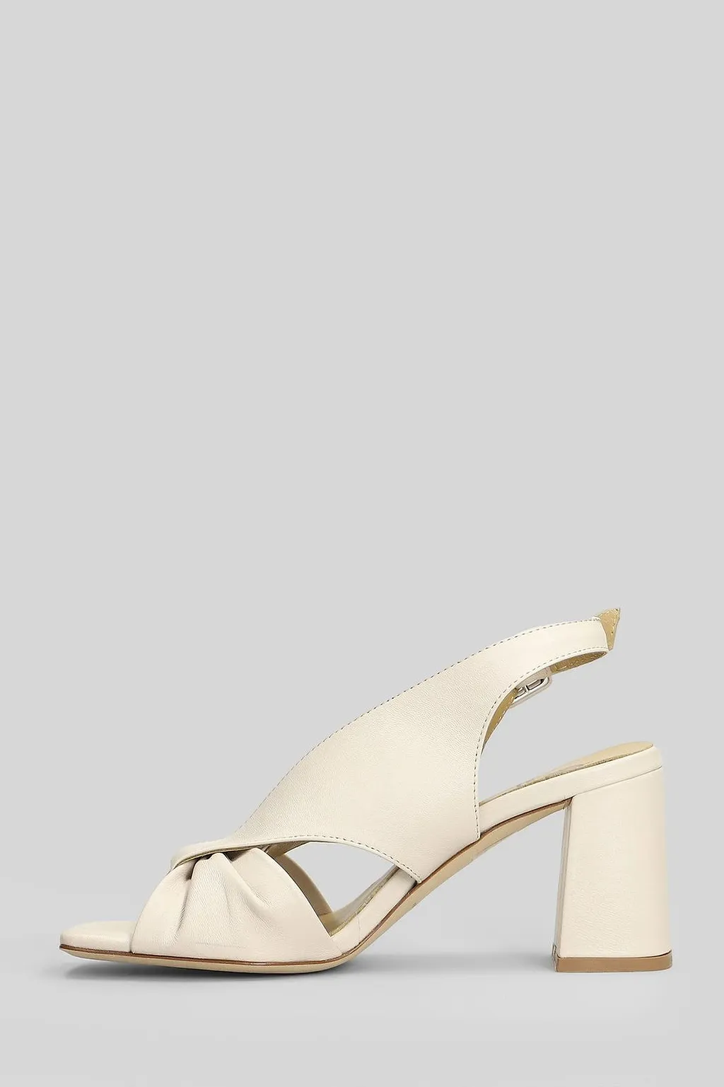 Twist-Detail Block-Heel Slingback Sandals