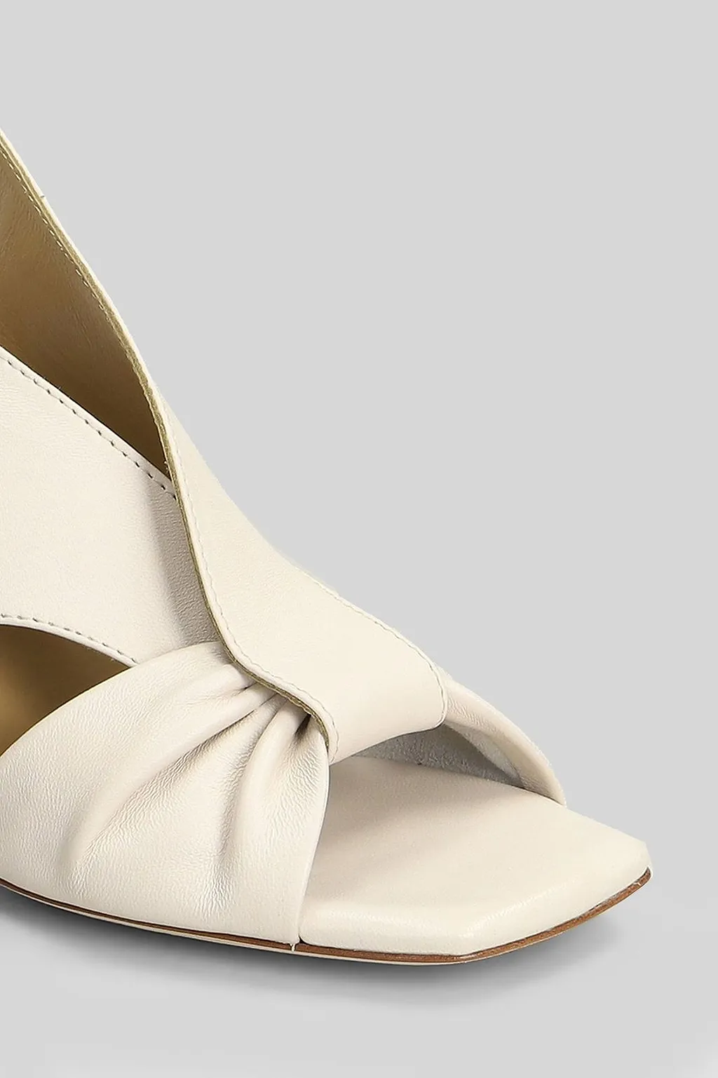 Twist-Detail Block-Heel Slingback Sandals
