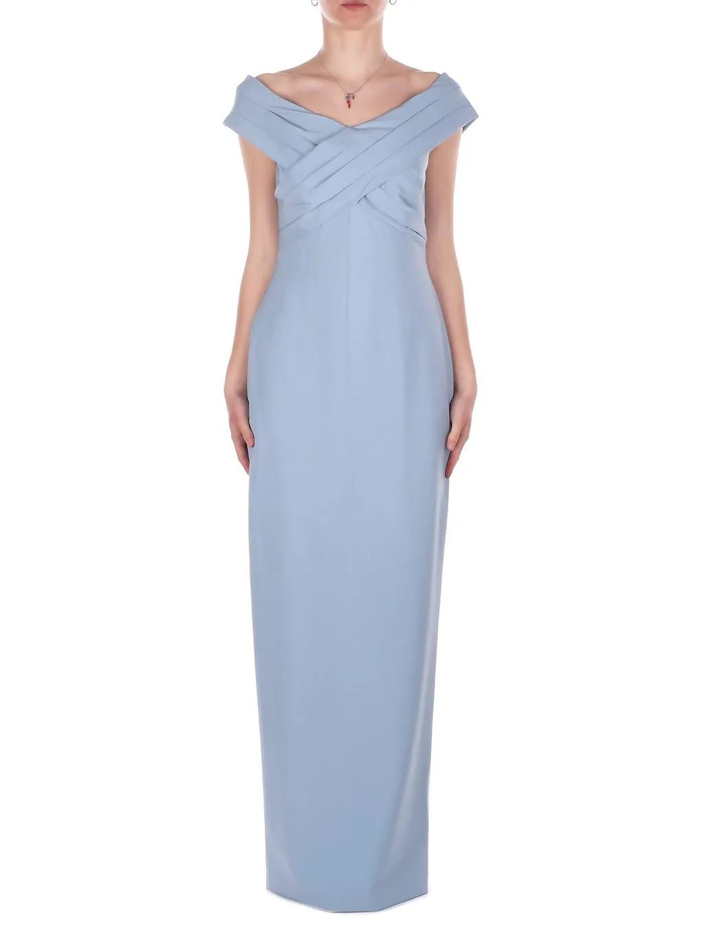 Lauren Ralph Lauren Crepe Off-The-Shoulder Gown