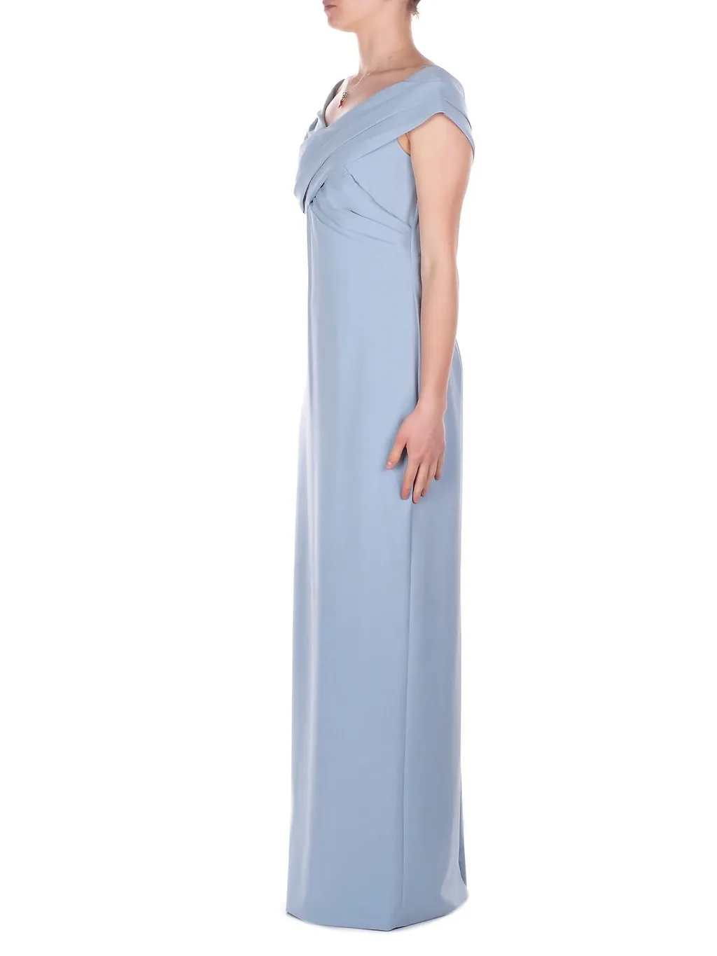 Lauren Ralph Lauren Crepe Off-The-Shoulder Gown