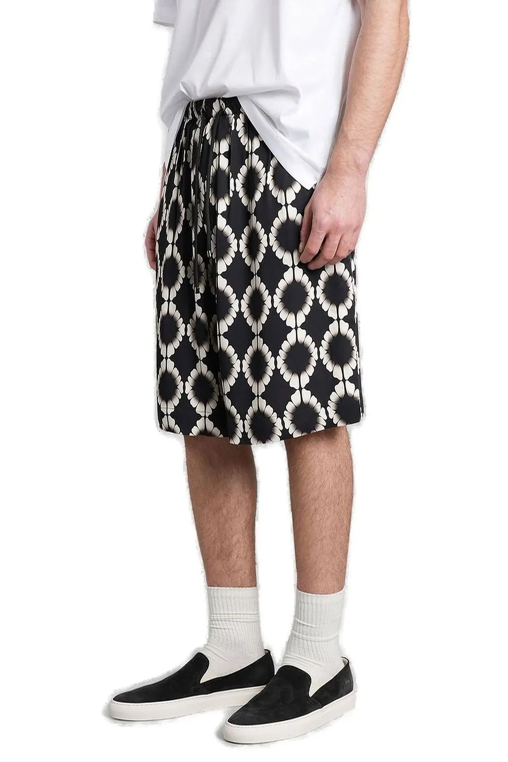 Laneus Printed Drawstring Shorts