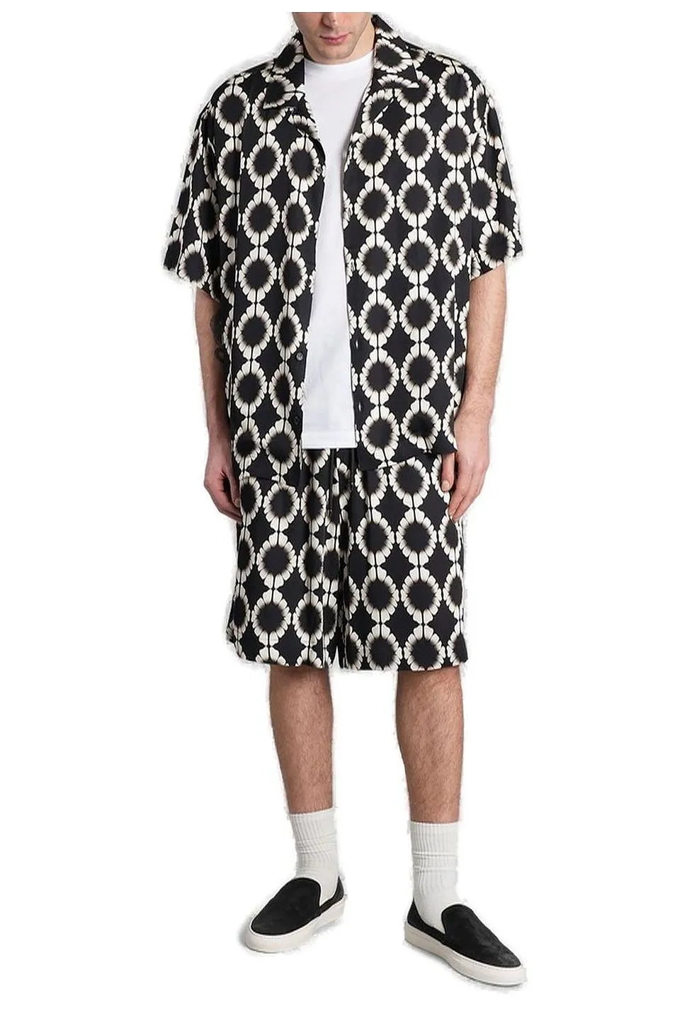 Laneus Printed Drawstring Shorts