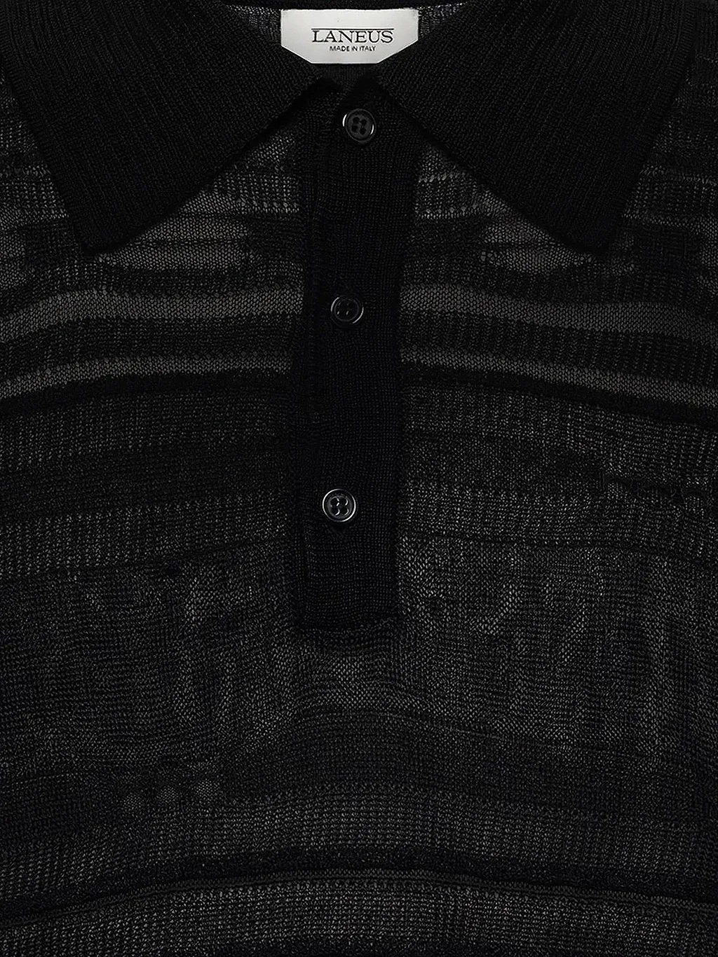 Laneus Sheer Knit Polo Shirt