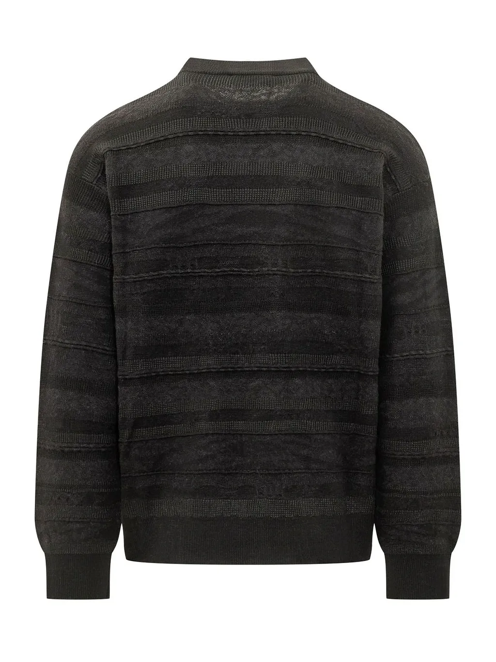 Laneus Textured Crew-Neck Knitted Sweater