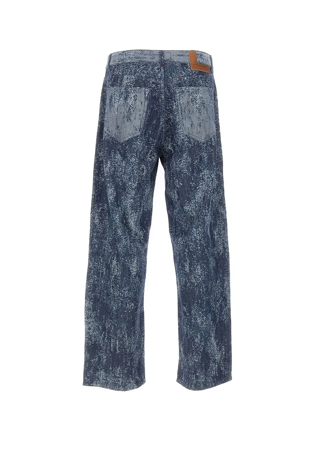 Laneus Wide-Leg Patterned Jeans