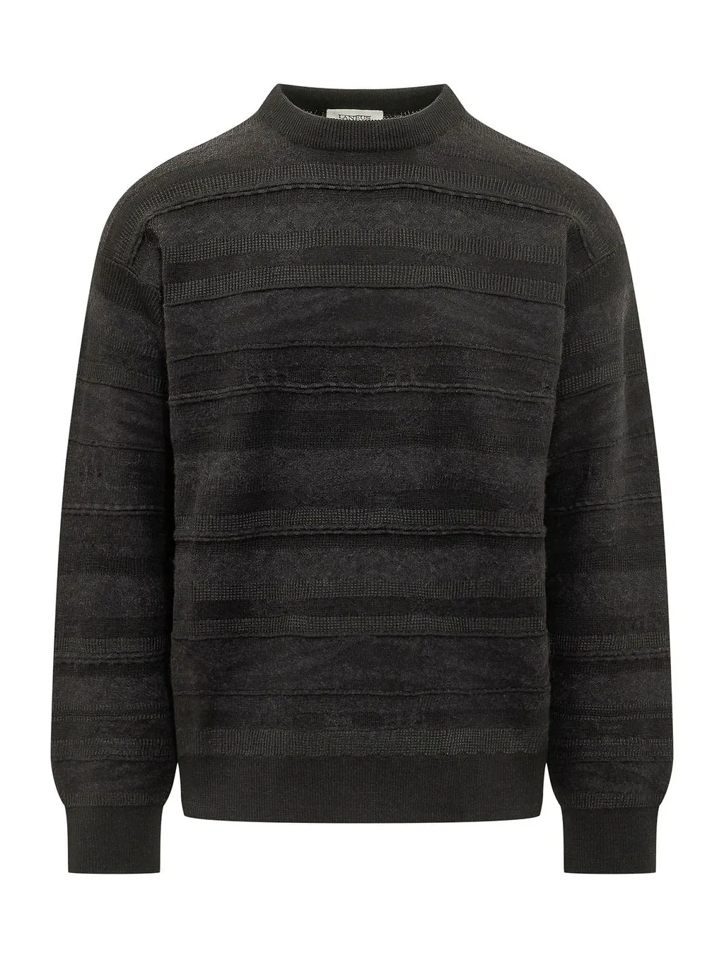 Laneus Textured Crew-Neck Knitted Sweater