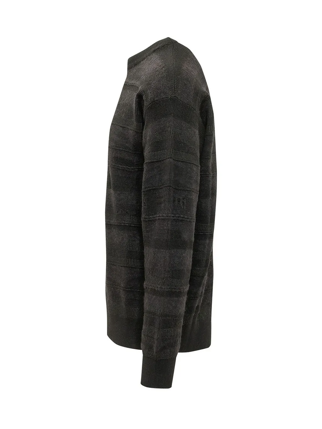 Laneus Textured Crew-Neck Knitted Sweater