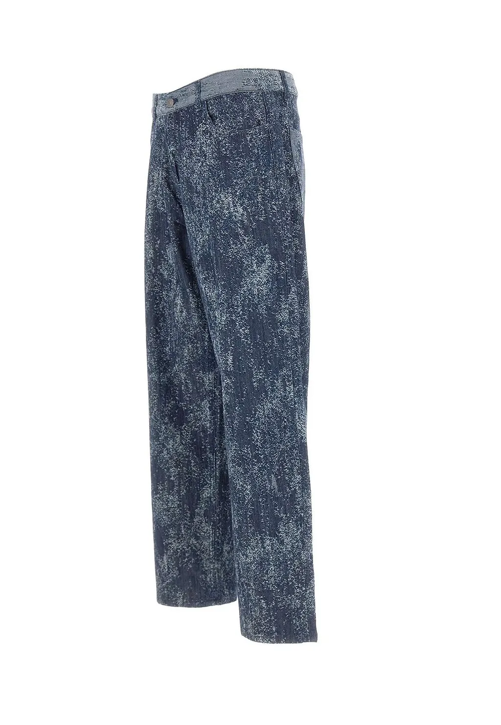 Laneus Wide-Leg Patterned Jeans