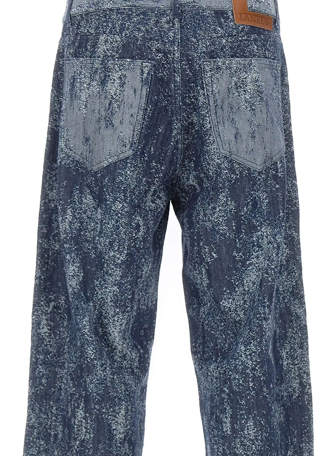 Laneus Wide-Leg Patterned Jeans