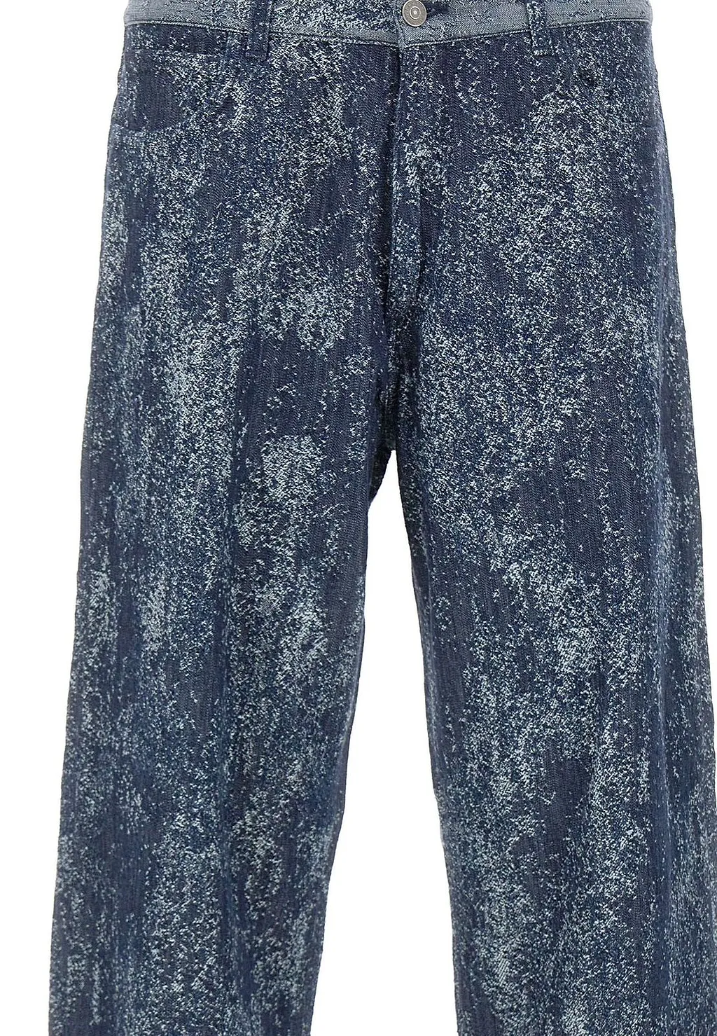 Laneus Wide-Leg Patterned Jeans