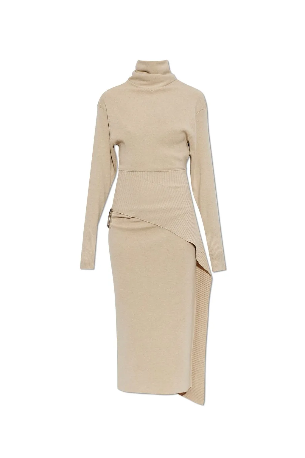 Lanvin Asymmetric Waist Detail Knitted Dress