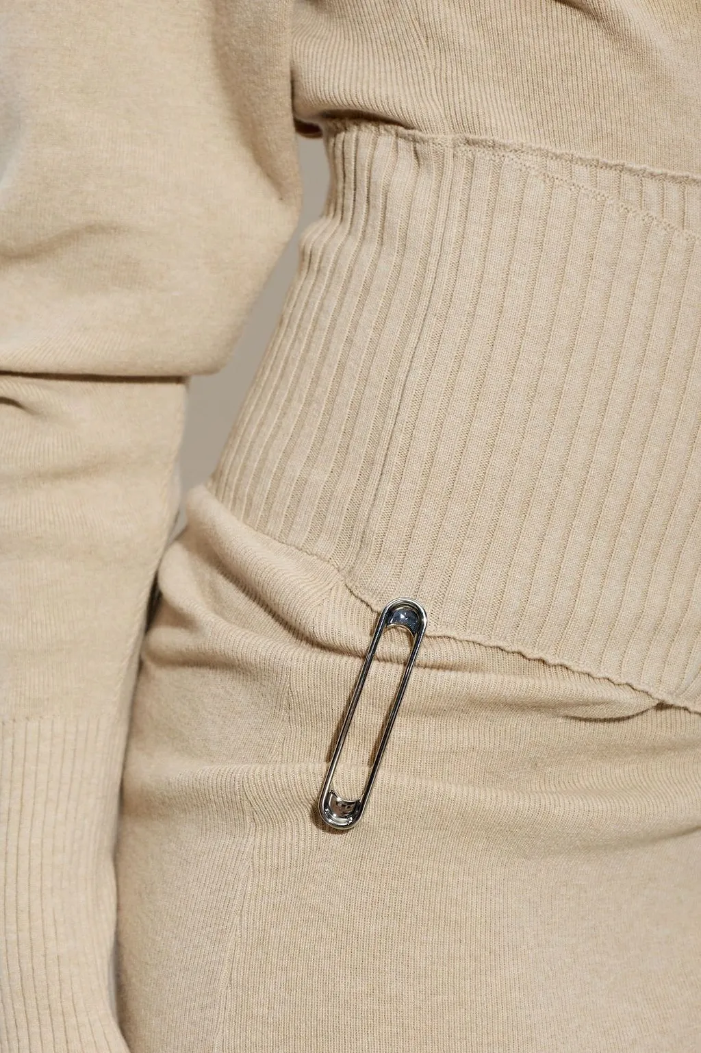 Lanvin Asymmetric Waist Detail Knitted Dress