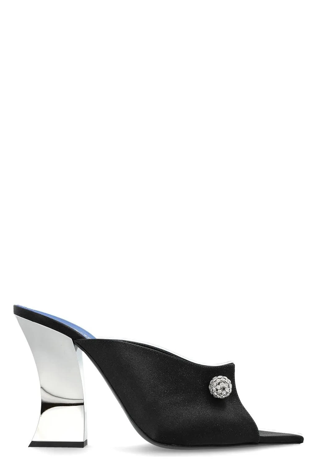 Lanvin Crystal Buckle Heeled Mules