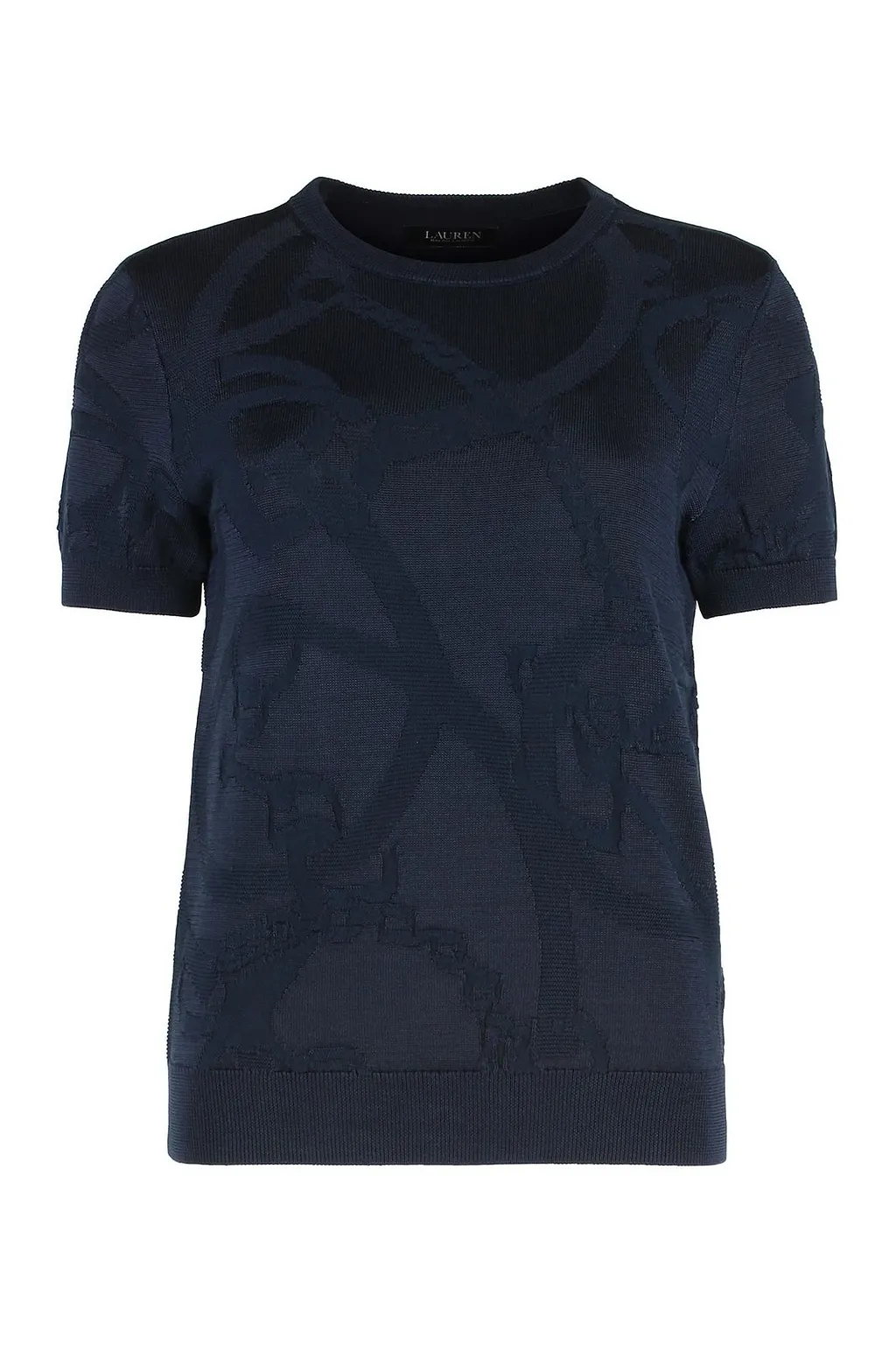 Lauren Ralph Lauren Textured Short-Sleeve Knitted Top