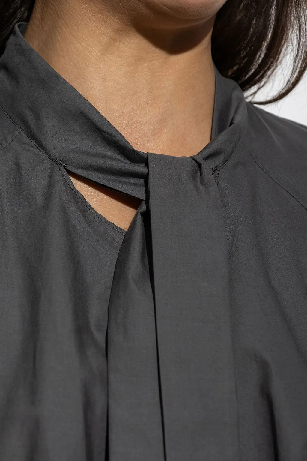 Lemaire Tie-Neck Long-Sleeve Top