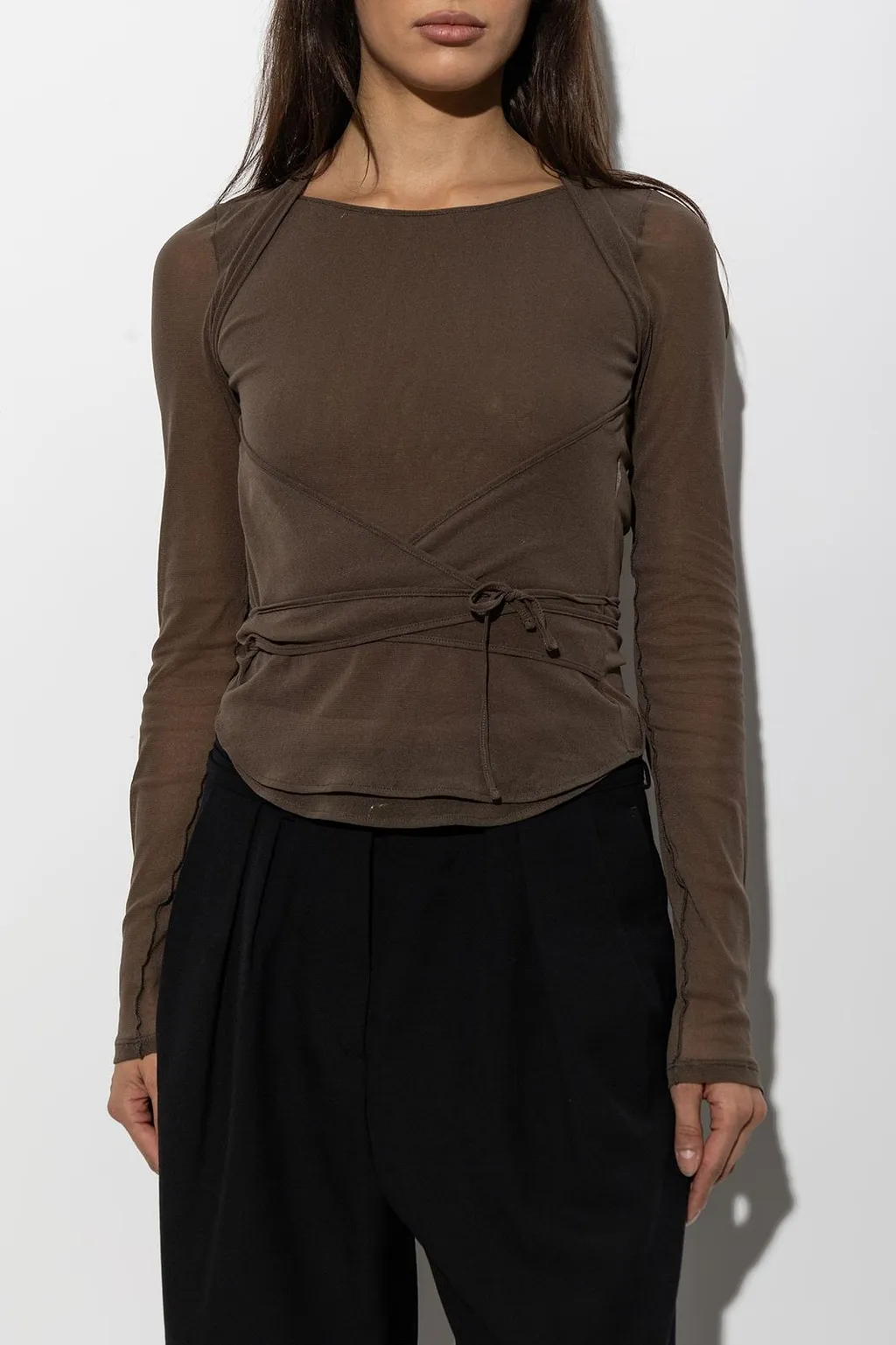 Lemaire Tie-Waist Long-Sleeved Top
