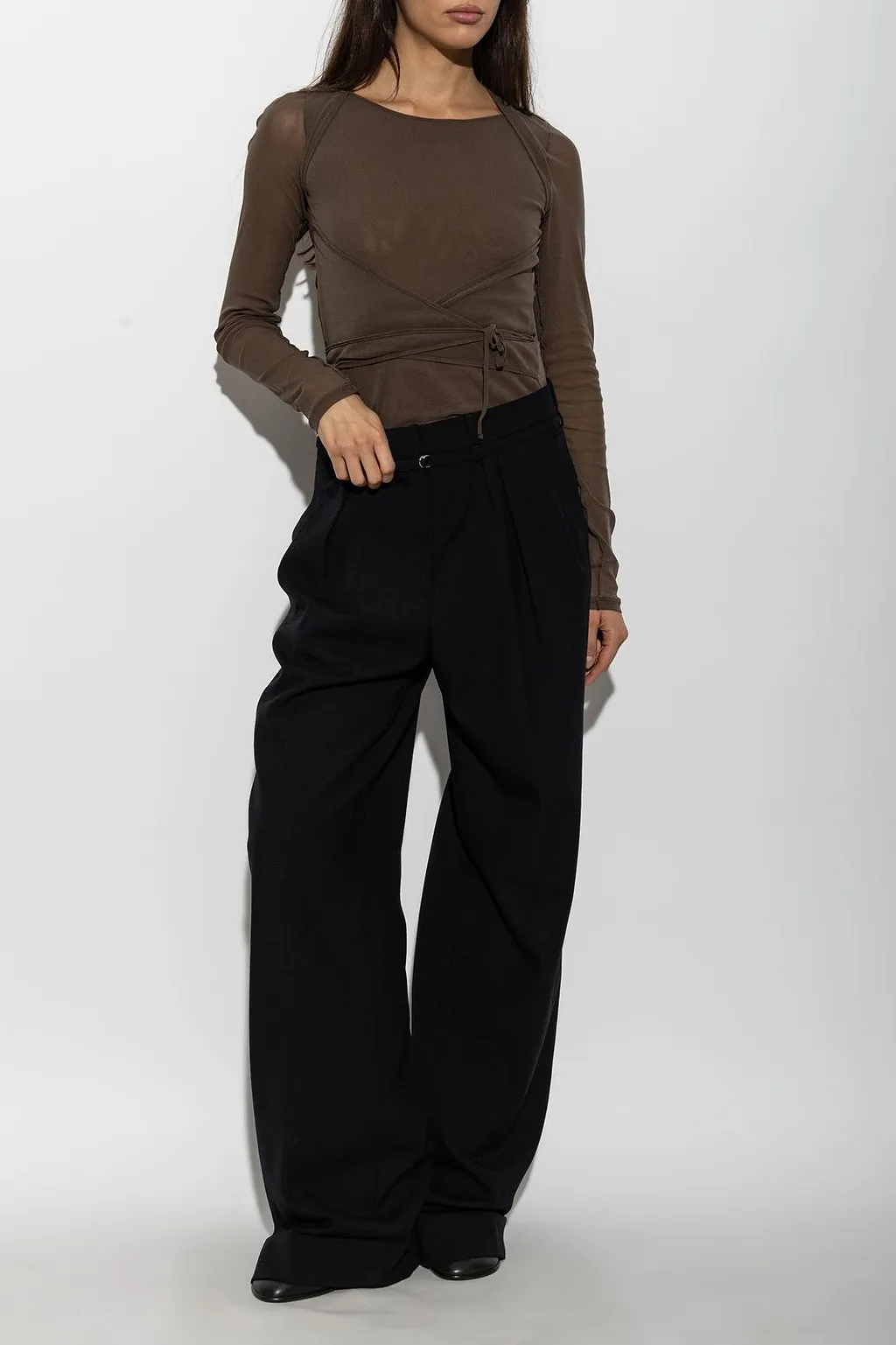 Lemaire Tie-Waist Long-Sleeved Top