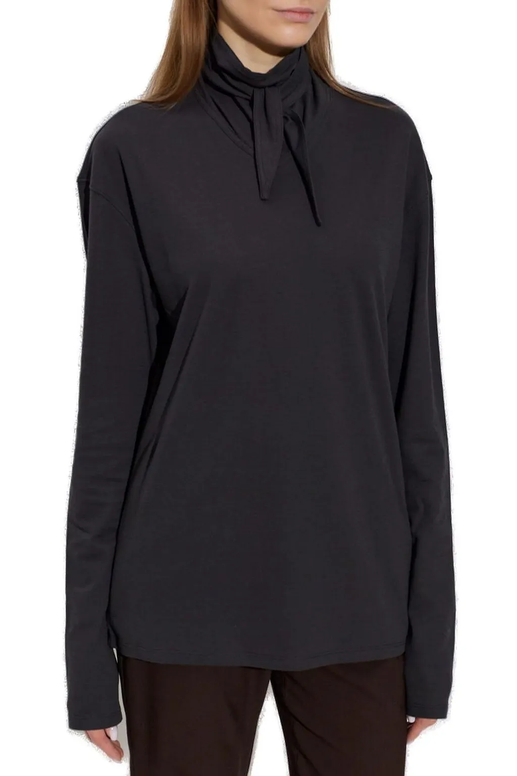 Lemaire Jersey Crepe Long-Sleeve Scarf Top