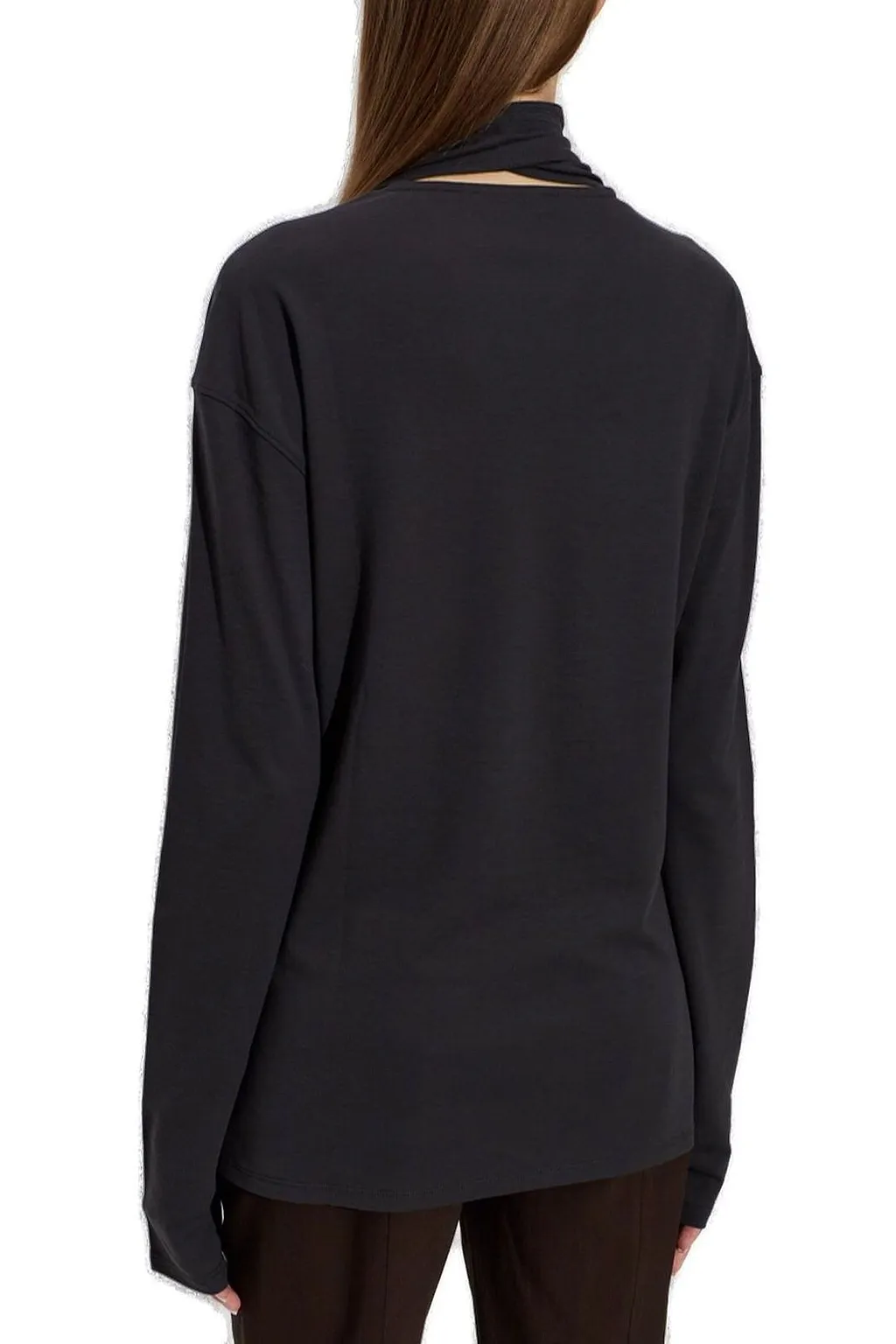 Lemaire Jersey Crepe Long-Sleeve Scarf Top