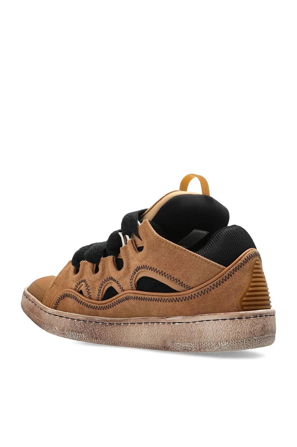 Lanvin Curb Oversized-Lace Low-Top Sneakers
