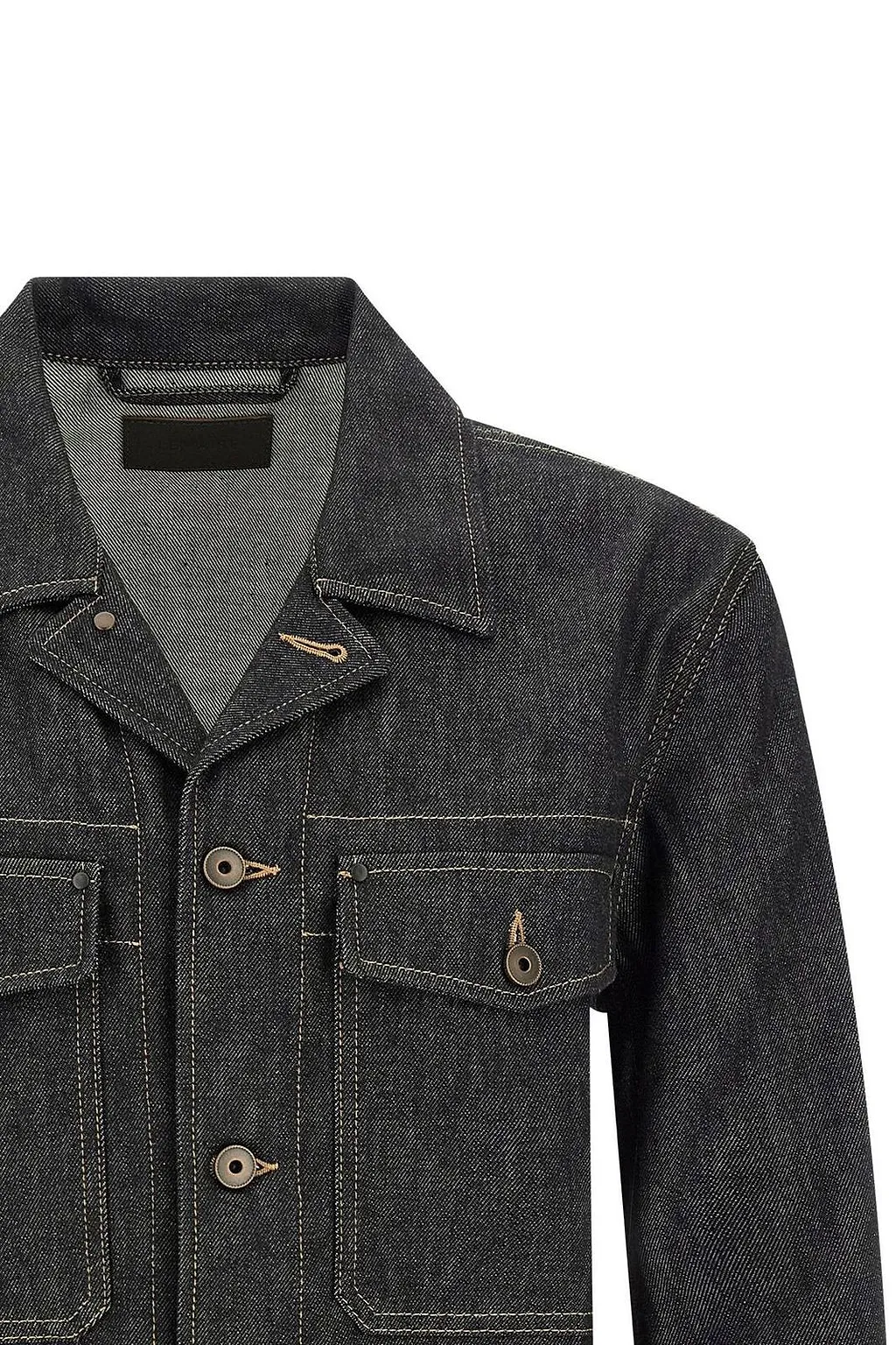 Lemaire Trucker Contrast-Stitch Denim Jacket