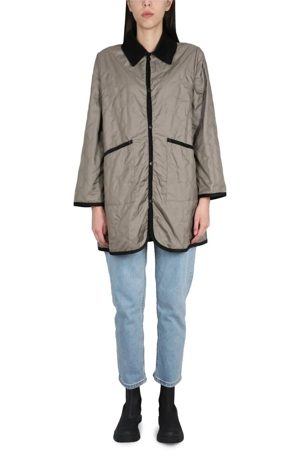 Lavenham Velvet-Trim Quilted Jacket
