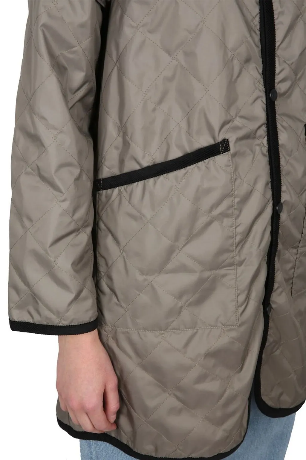 Lavenham Velvet-Trim Quilted Jacket