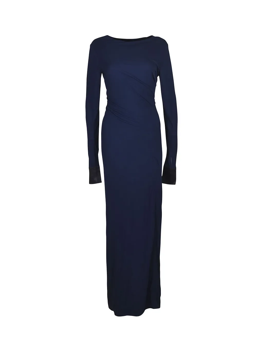 Lanvin Draped Long-Sleeve Dress