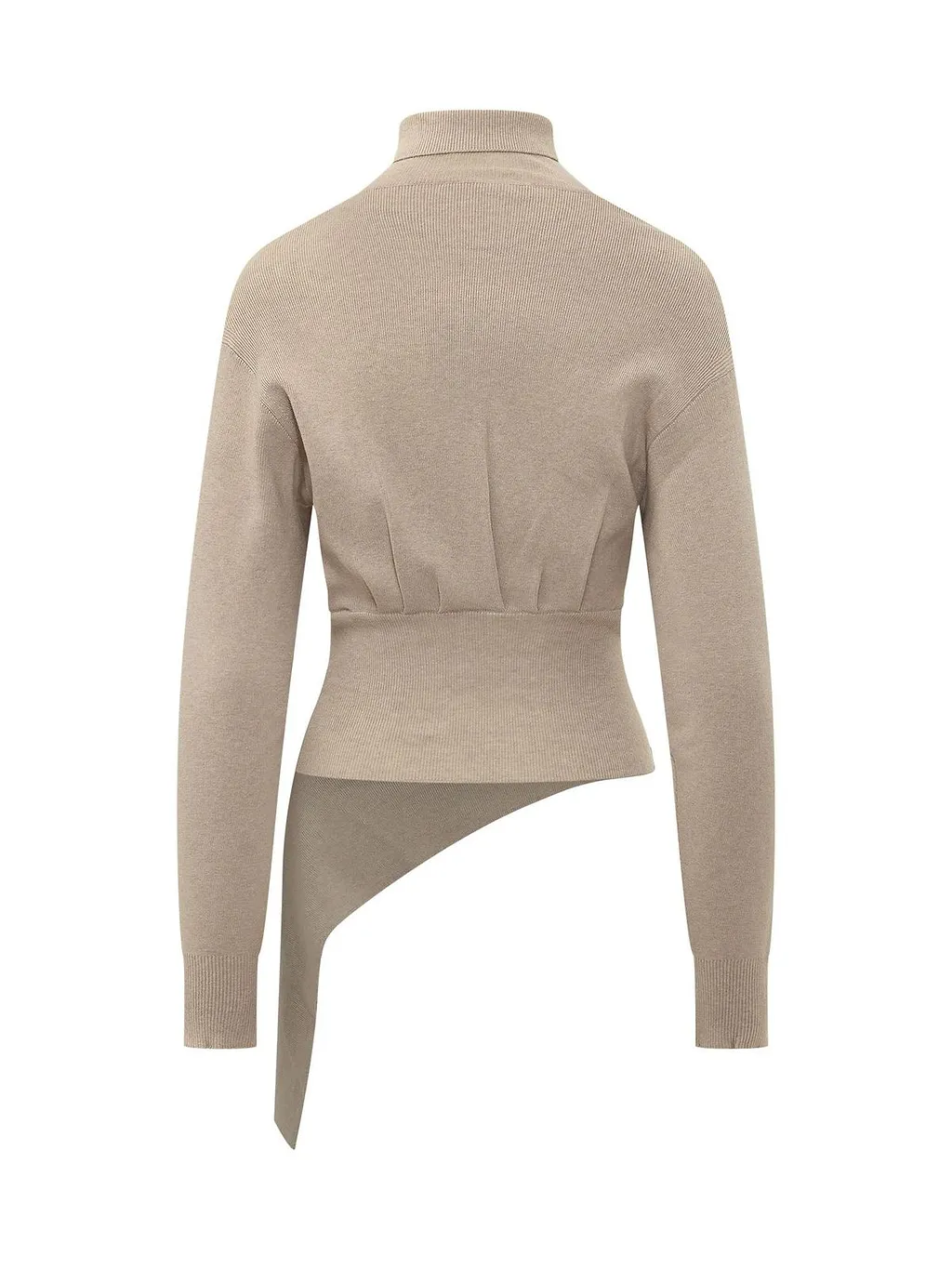 Lanvin Draped Asymmetric Knitted Sweater