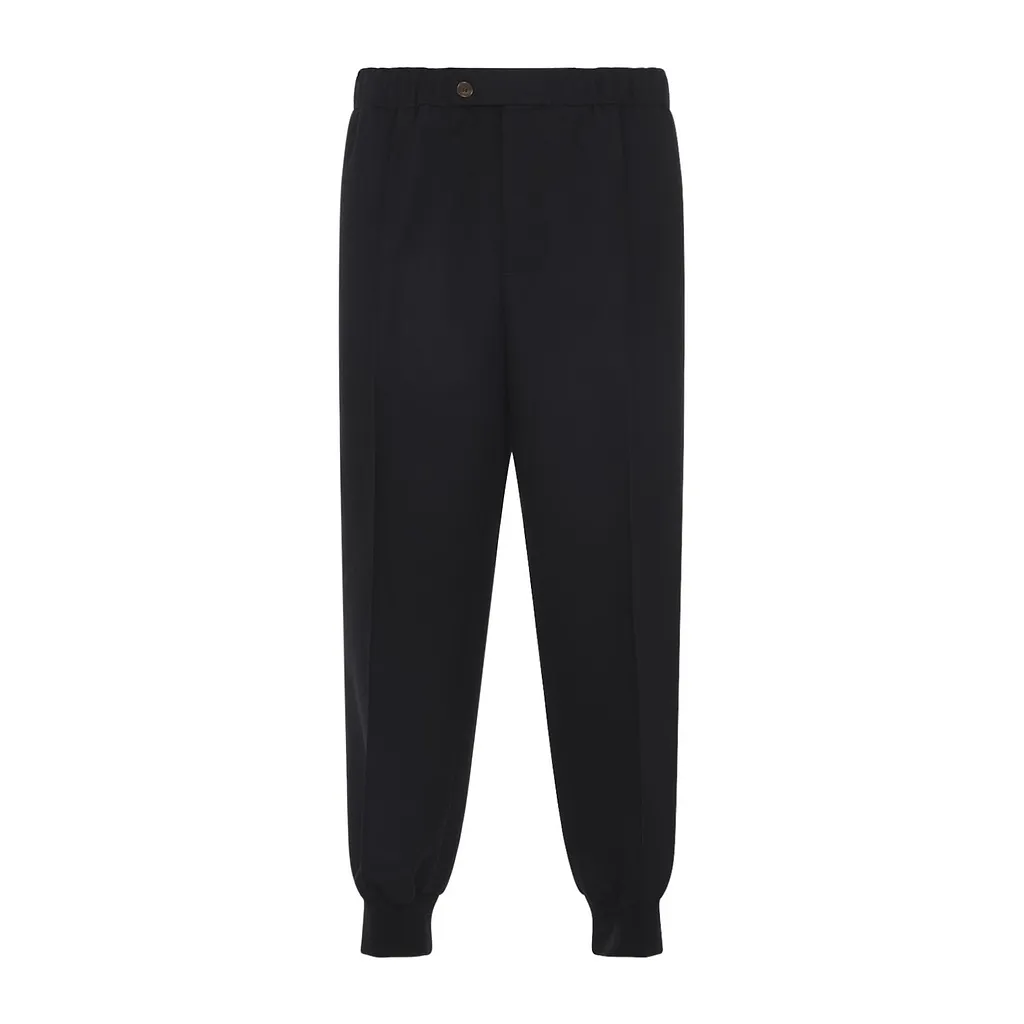 Lanvin Elasticated-Cuff Straight Leg Trousers