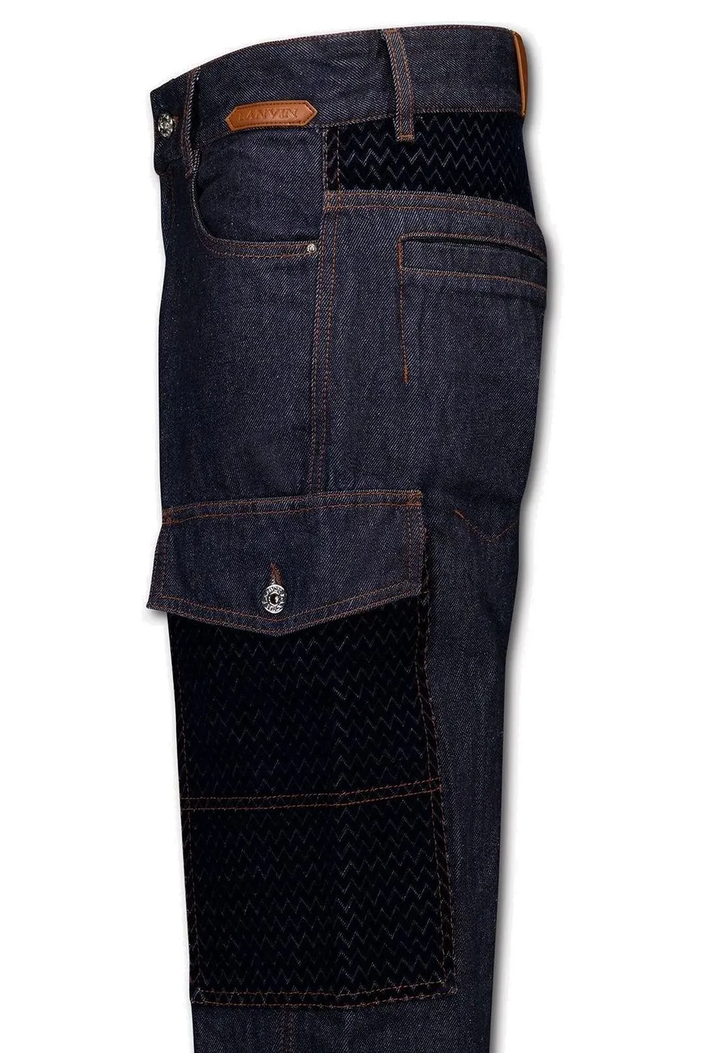 Lanvin Enfant Chevron Cargo Jeans