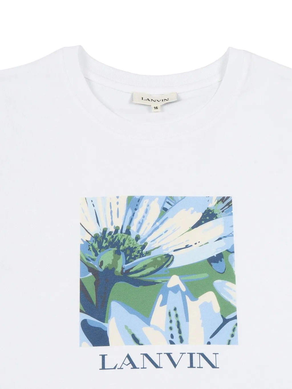 Lanvin Enfant Flower Motif Crewneck T-Shirt