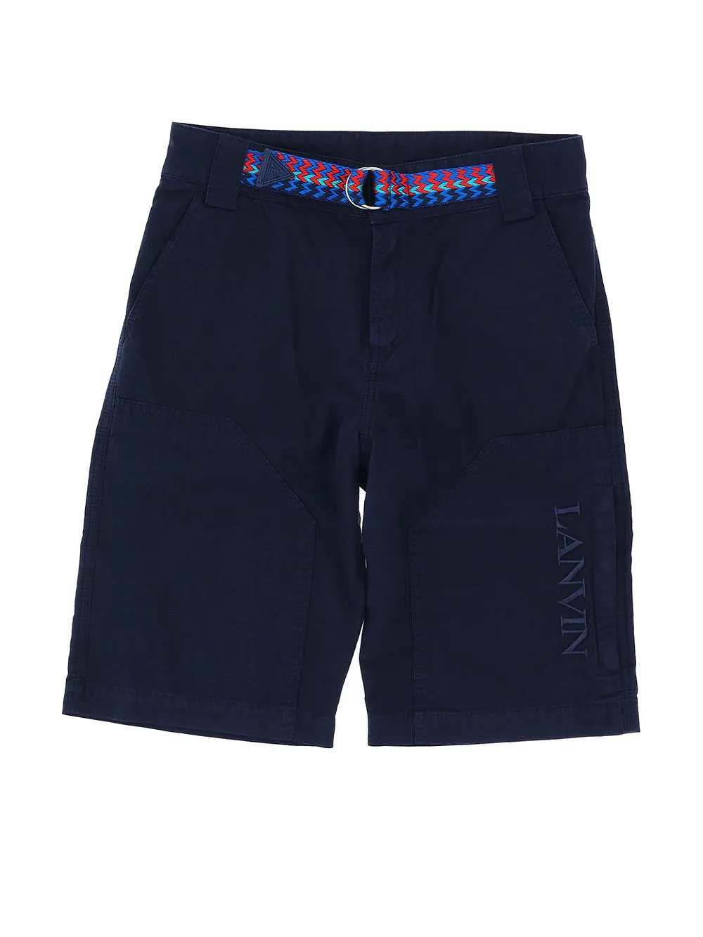 Lanvin Enfant Logo Embroidered Belted Shorts