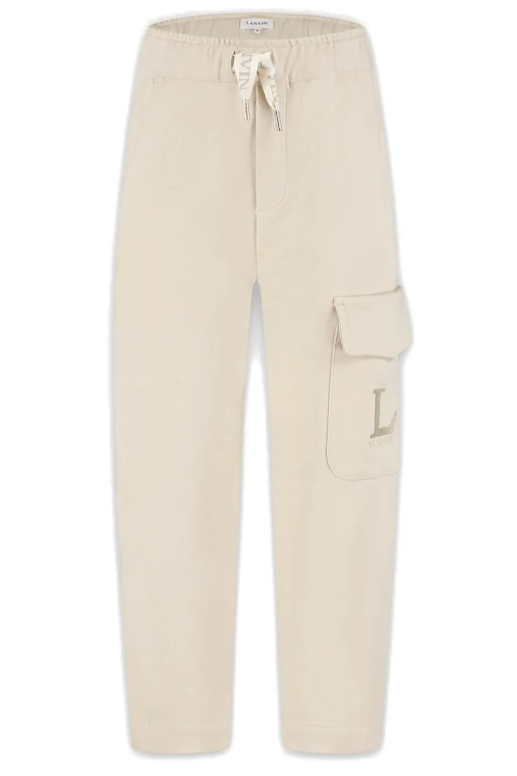 Lanvin Enfant Logo Embroidered Cargo Trousers