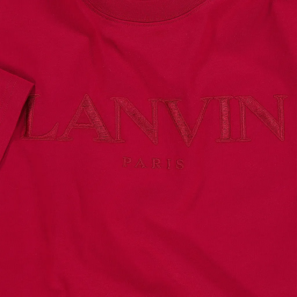 Lanvin Enfant Logo Embroidered Crewneck T-Shirt